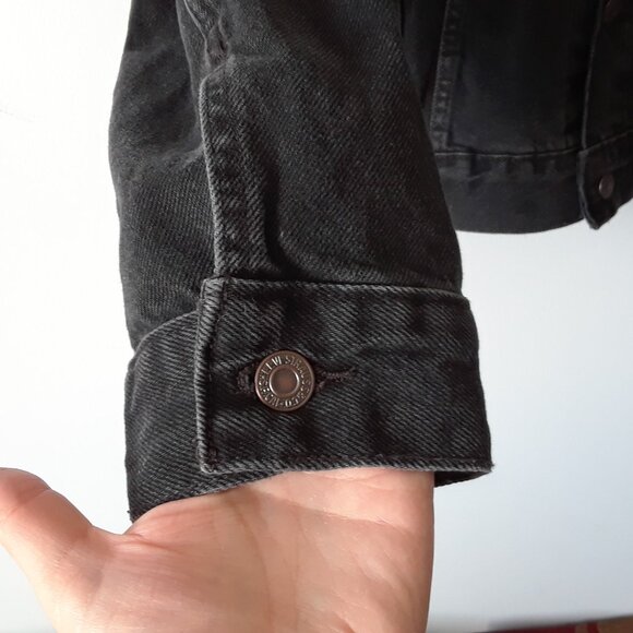 NWOT Levi's Black Denim Jacket XL - Picture 8 of 10